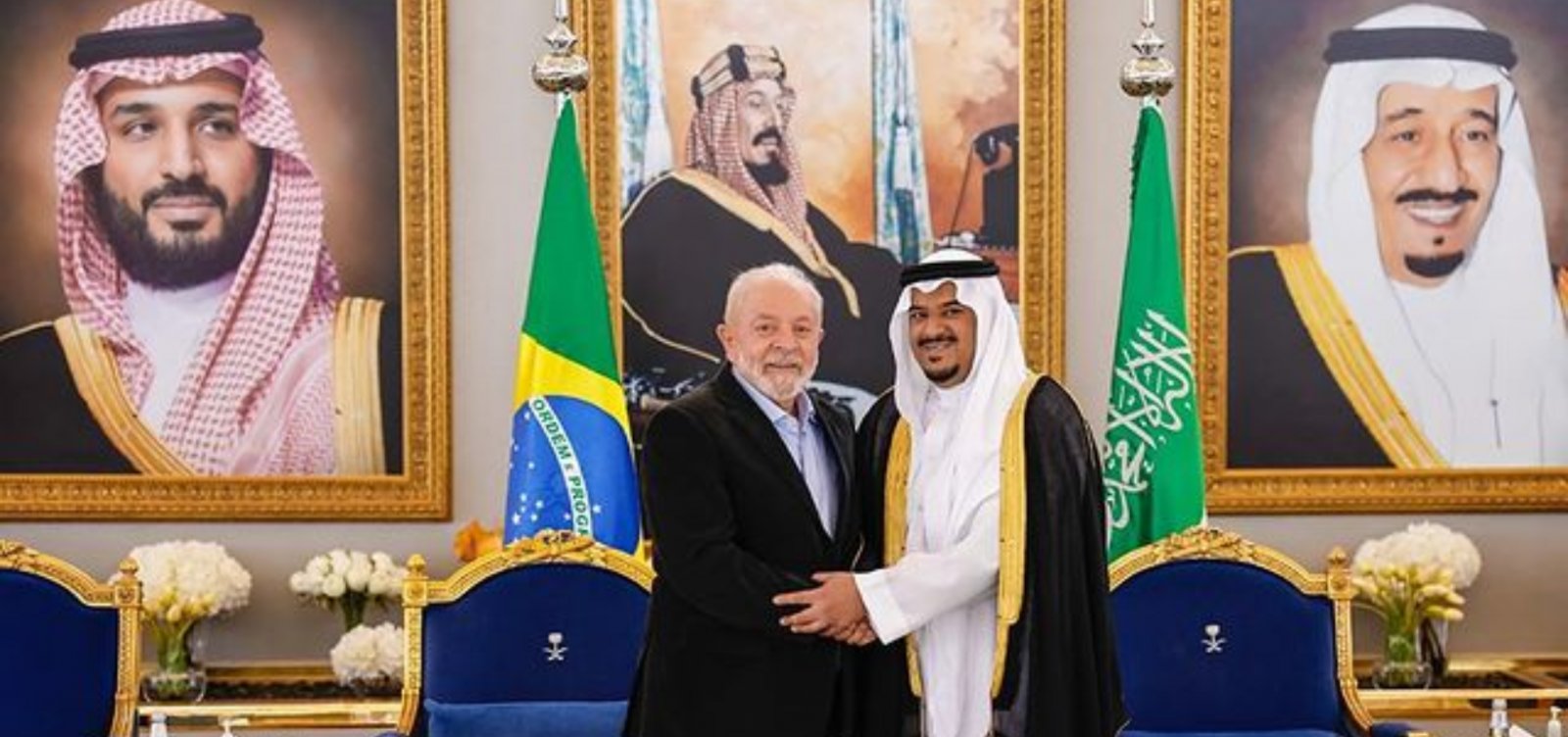 Lula se reúne com príncipe herdeiro da Arábia Saudita para atrair investimentos dos fundos árabes