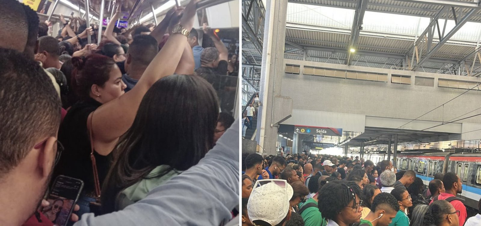 Linha 2 do metrô de Salvador e Lauro de Freitas apresenta lentidão pelo segundo dia consecutivo 