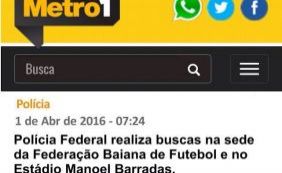 1º de abril: torcedor faz montagem com o Metro1 para provocar rubro-negros