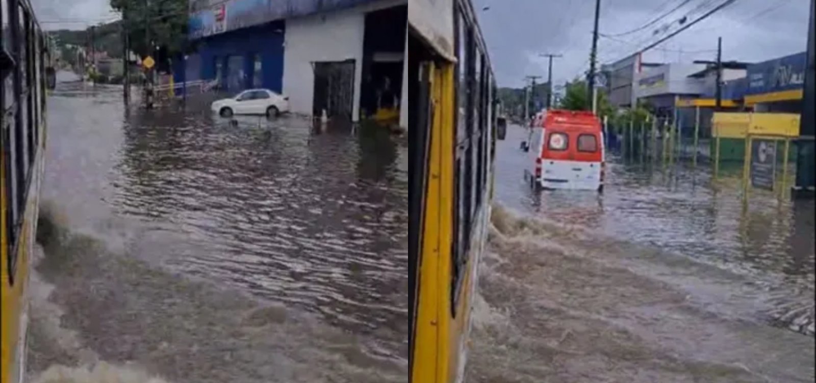 Fortes chuvas registradas em Salvador geram transtornos e alagamentos em alguns bairros