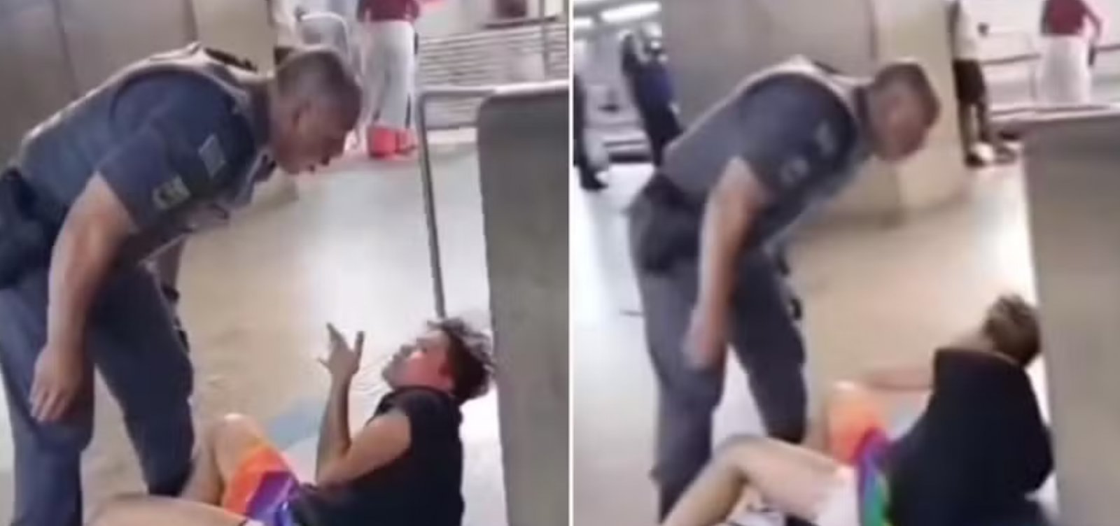 Policial Militar é filmado batendo no rosto de mulher em SP e é afastado do cargo