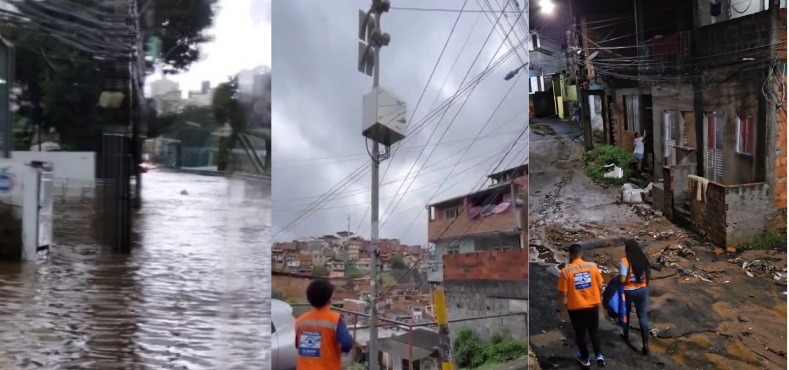 Chuva causa alagamentos, quedas de árvores e deslizamentos de terra em Salvador; Defesa Civil emite alerta para 14 áreas