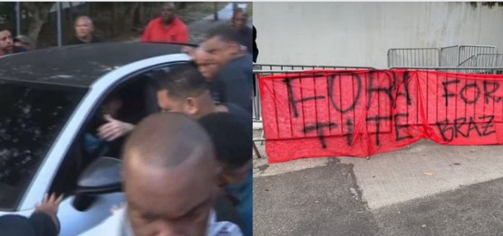 Torcedores do Flamengo protestam no CT Ninho do Urubu contra desempenho do time