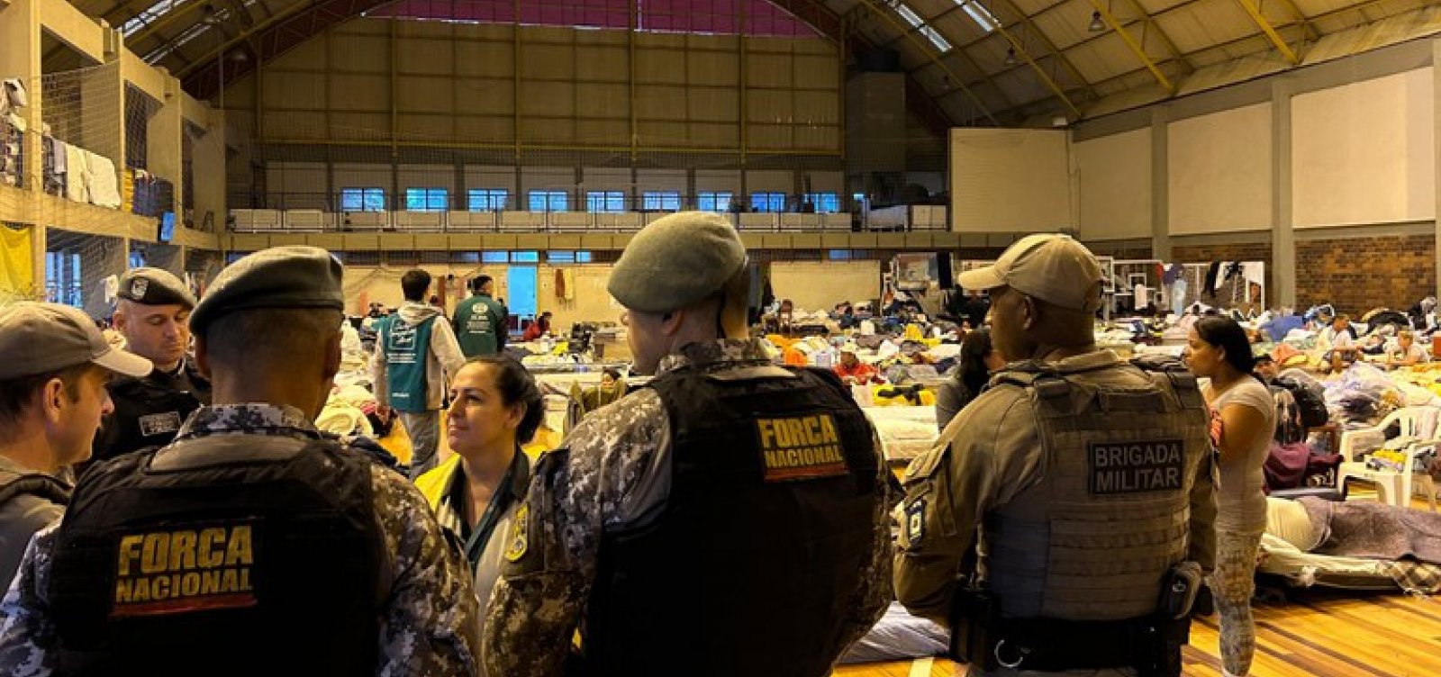Força Nacional passa a atuar na segurança de abrigos no Rio Grande do Sul
