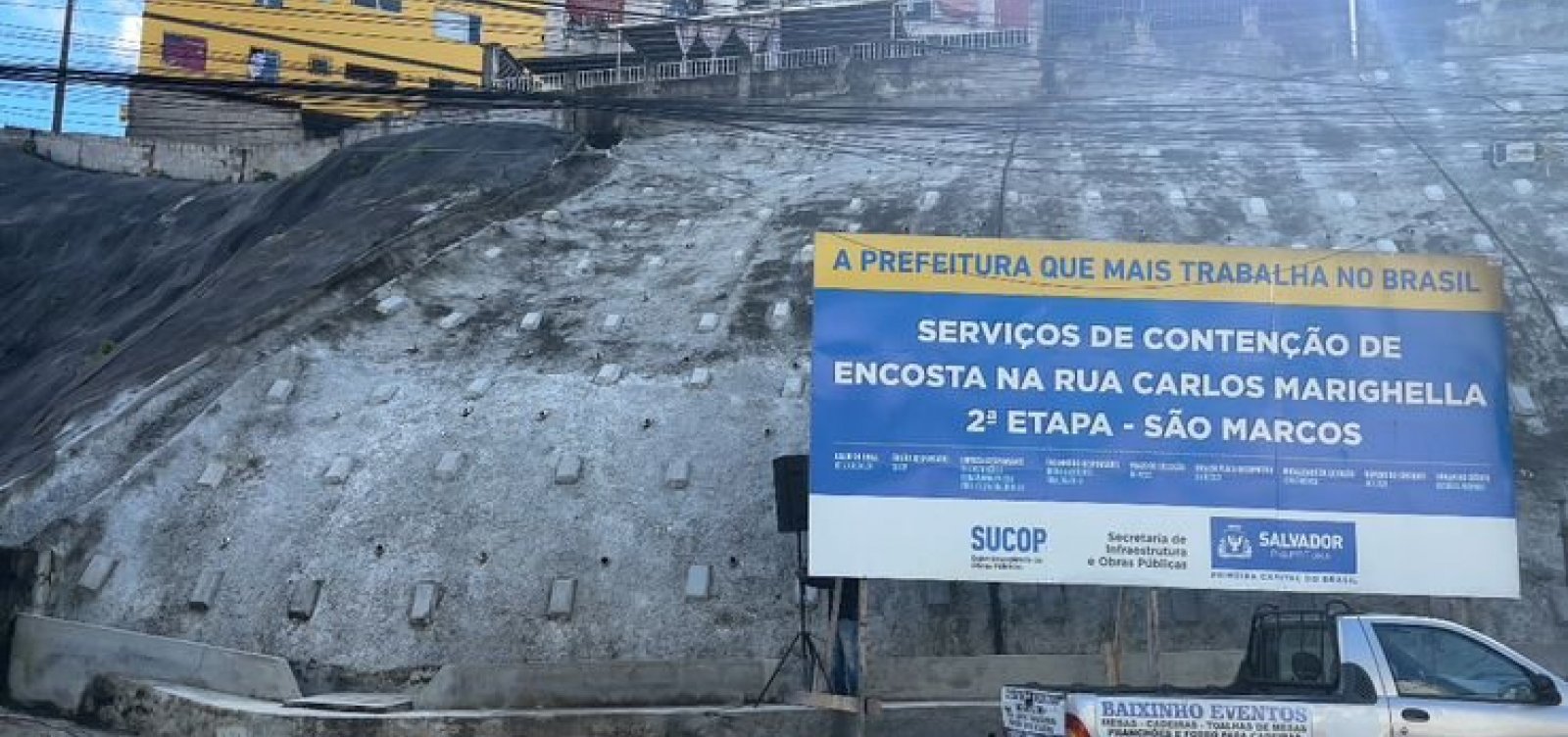 Prefeitura entrega contenções de encosta em São Marcos nesta terça 