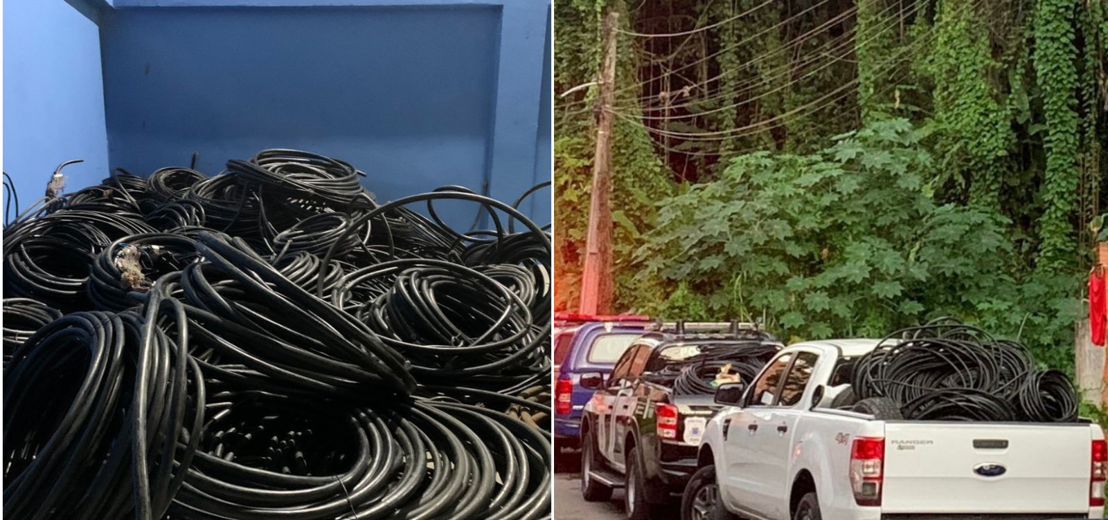 Polícia Civil recupera 11 toneladas de fios e cabos furtados em Salvador
