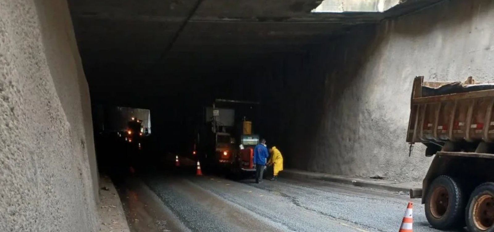 Túnel de acesso ao Porto de Salvador passa por reforma garantir fluidez no tráfego de caminhões