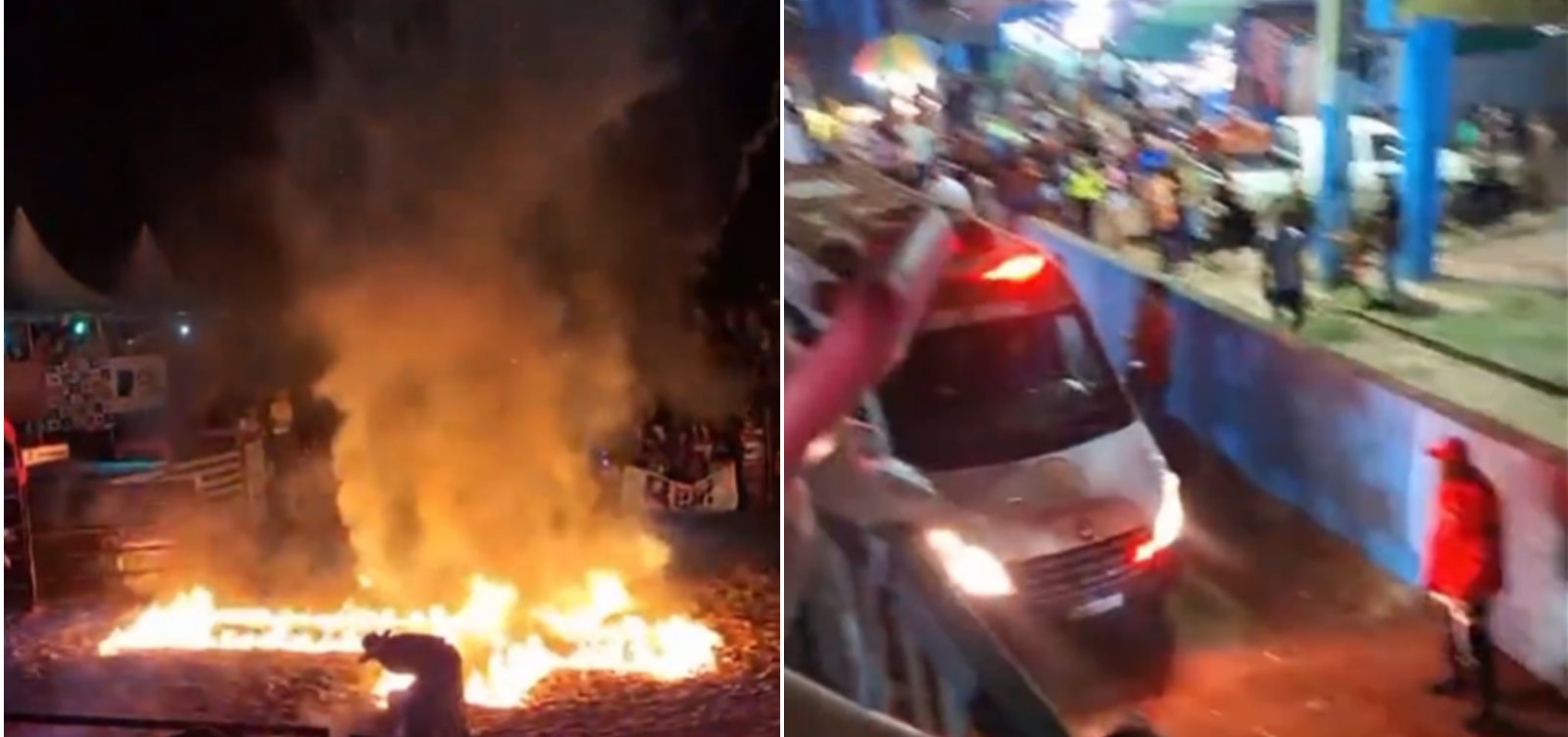 Acidente com fogos de artifício deixa 10 feridos em Feira Agropecuária de Itapetinga