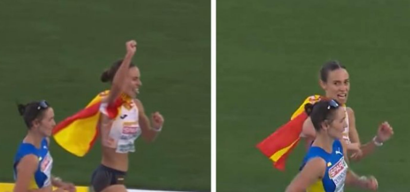 Atleta espanhola de marcha atlética comemora antes da hora e é ultrapassada