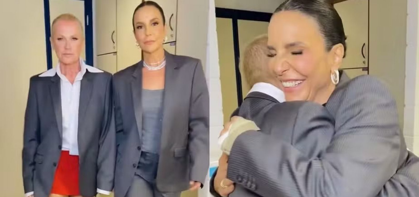 Xuxa e Ivete improvisam desfile com peças criadas por Sasha para a sua grife recém-lançada