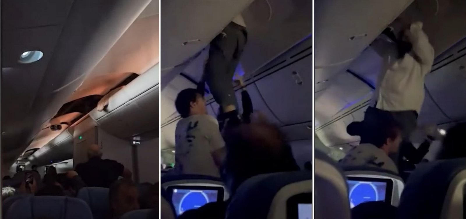 Passageiro é resgatado do teto de avião em voo que fez pouso de emergência no Brasil