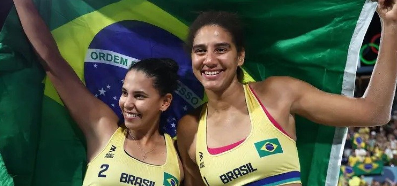 Duda e Ana Patrícia serão as porta-bandeiras do Brasil na cerimônia de encerramento dos Jogos Olímpicos de Paris