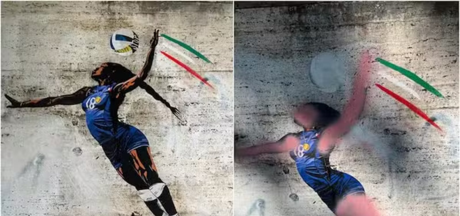 Mural em homenagem à atleta é vandalizado com agressão racista em Roma