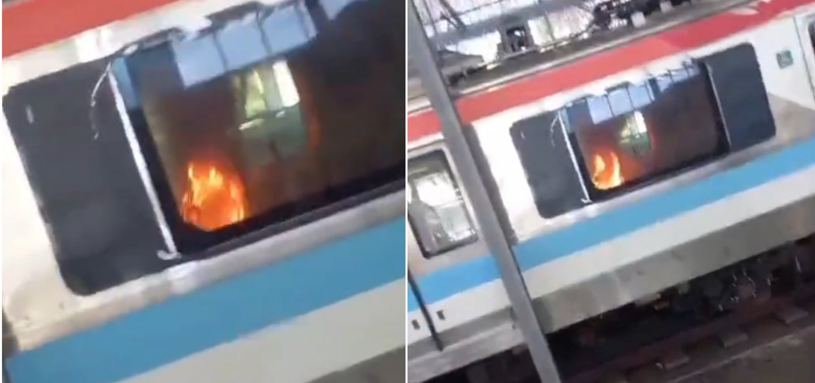 Incêndio é registrado em vagão de Metrô de Salvador após ato de vandalismo 