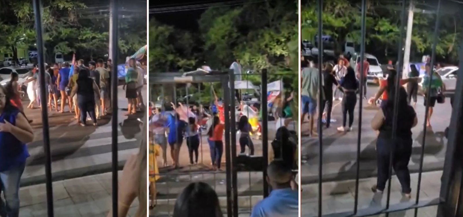 Homem tem bandeira puxada e cai de caminhonete durante carreata na Bahia