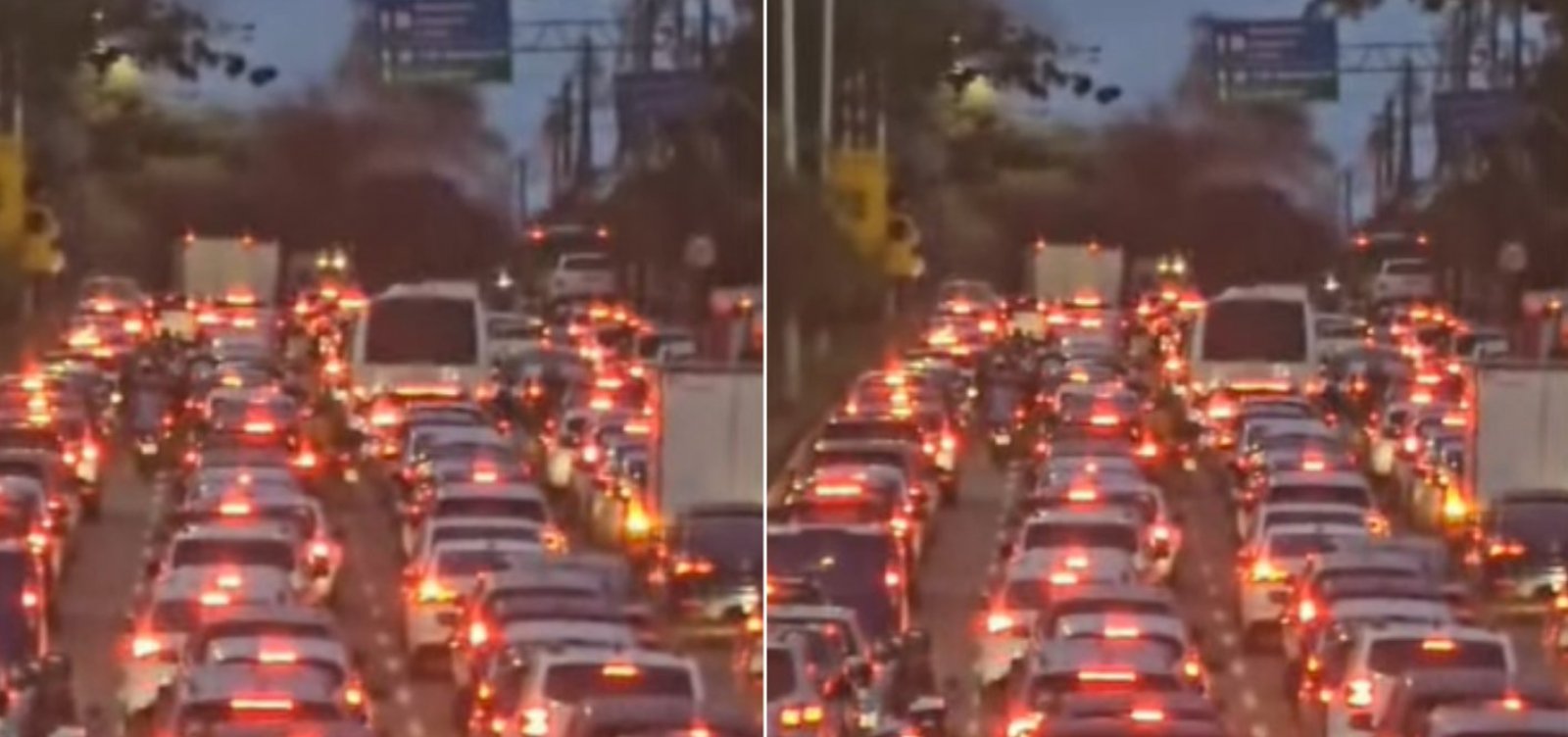 Protesto de moradores interrompe trânsito na Avenida Paralela