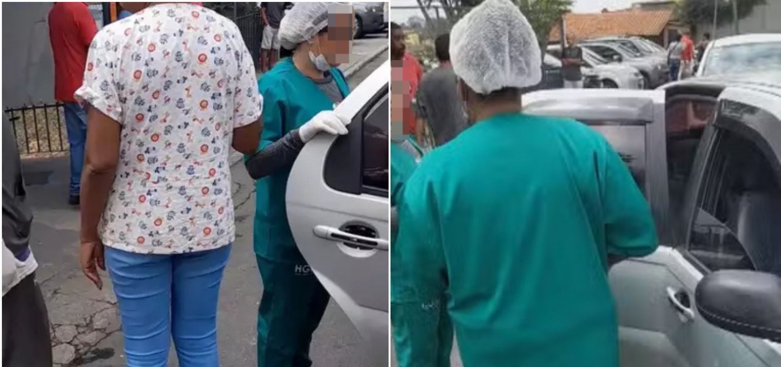 Motorista de aplicativo faz parto de passageira no banco de trás do carro em frente a hospital