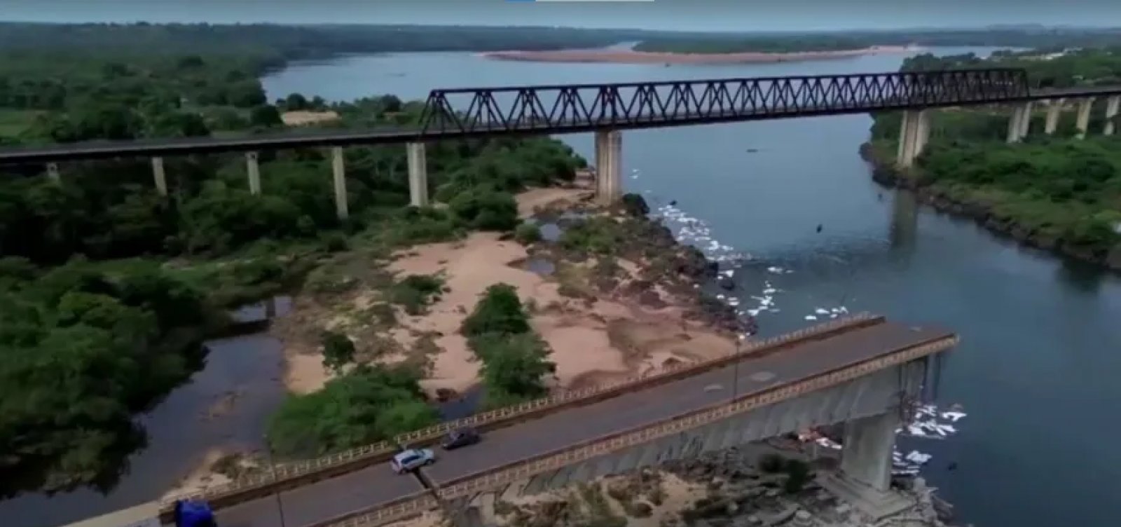 ANA informa que mais de 70 toneladas de ácido sulfúrico caíram no Rio Tocantins após ponte ceder 