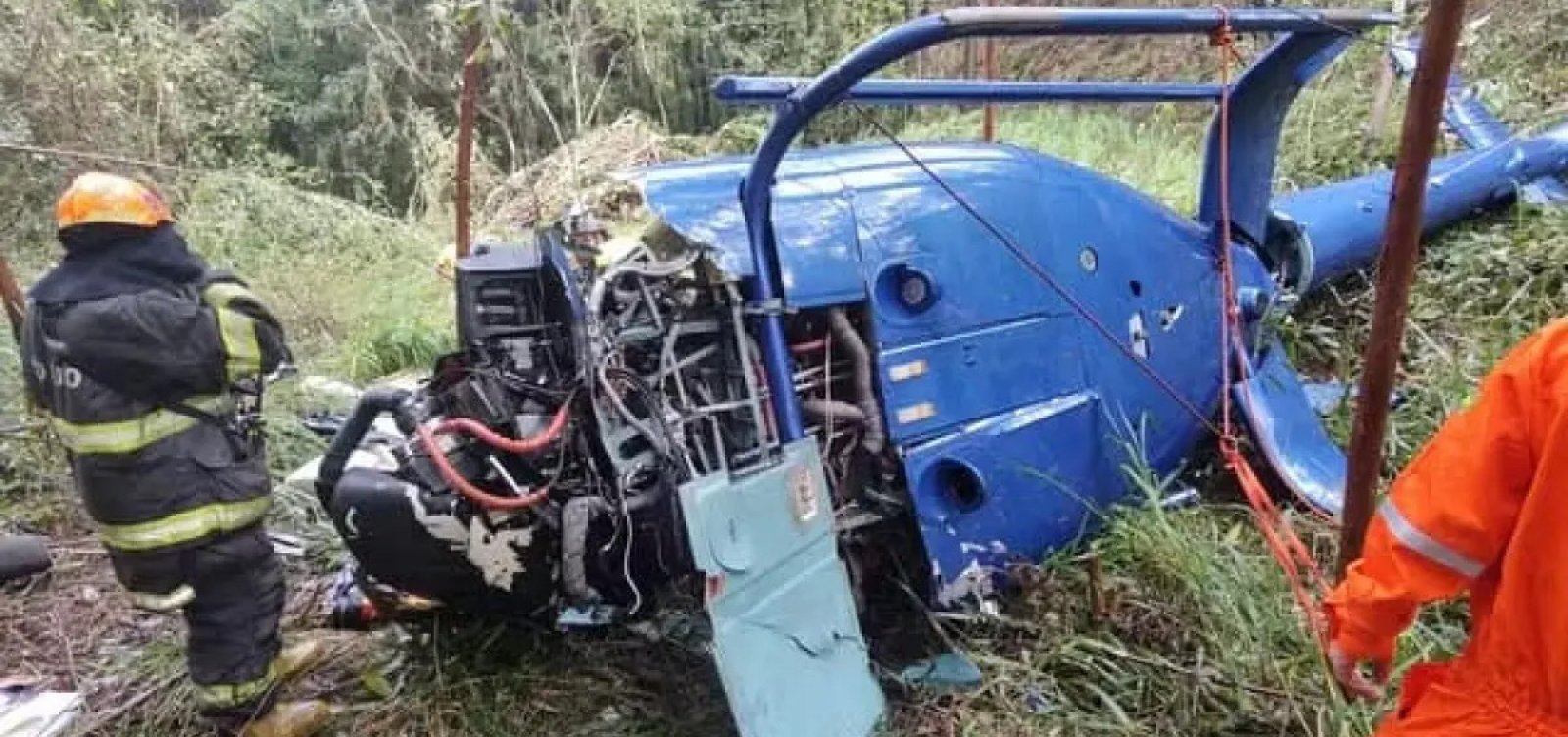 Duas pessoas morrem em queda de helicóptero no interior de São Paulo