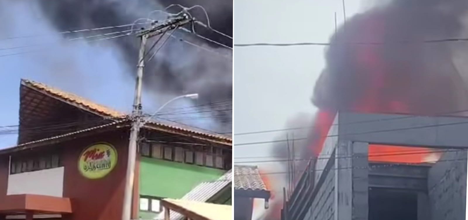 Incêndio atinge supermercado em Praia do Forte