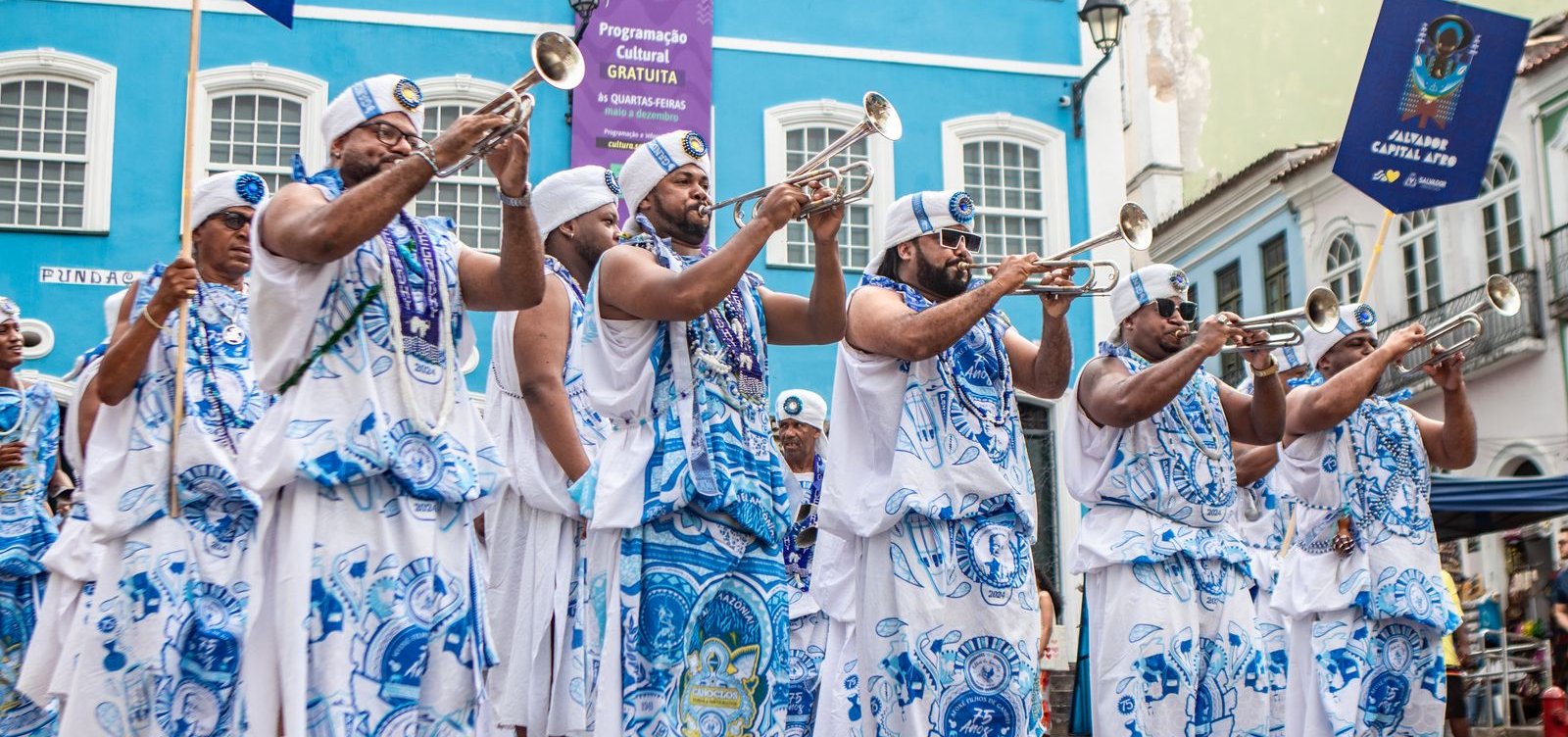 Afoxé Filhos de Gandhy celebra 76 anos com festa no Pelourinho nesta terça-feira