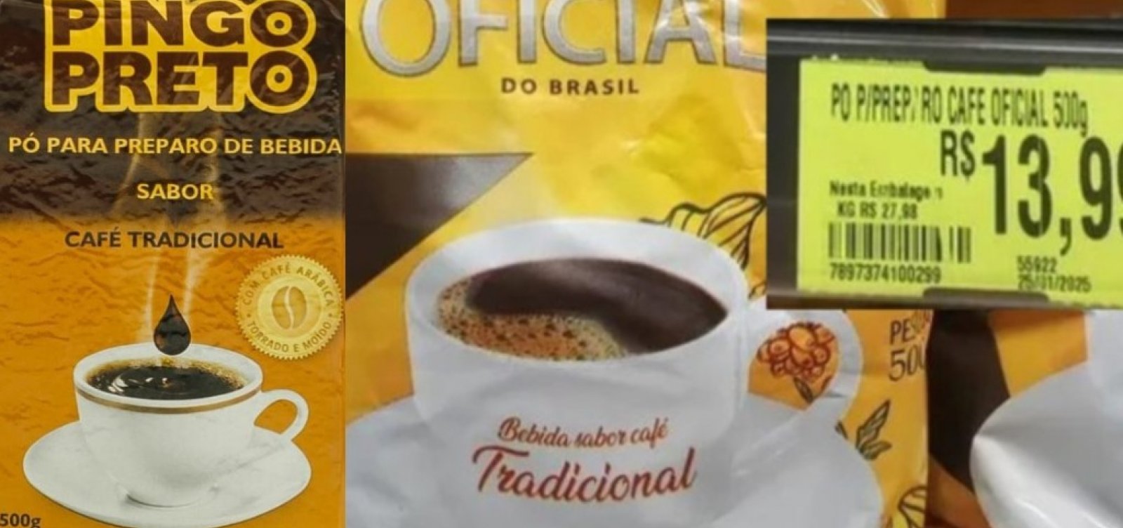 Governo apreende produtos suspeitos de serem 'café fake' 