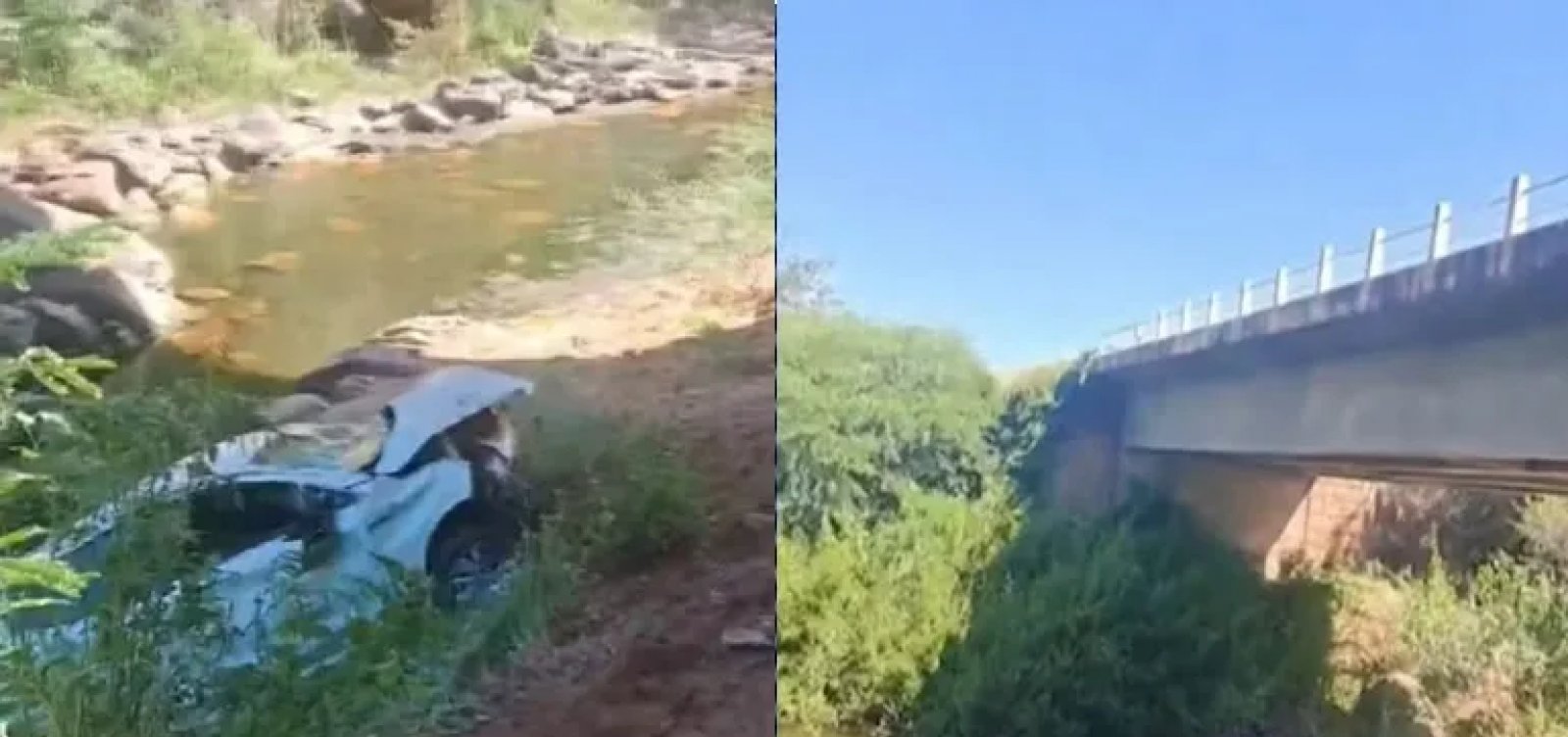 Três irmãos morrem após carro cair de ponte no sudoeste da Bahia 