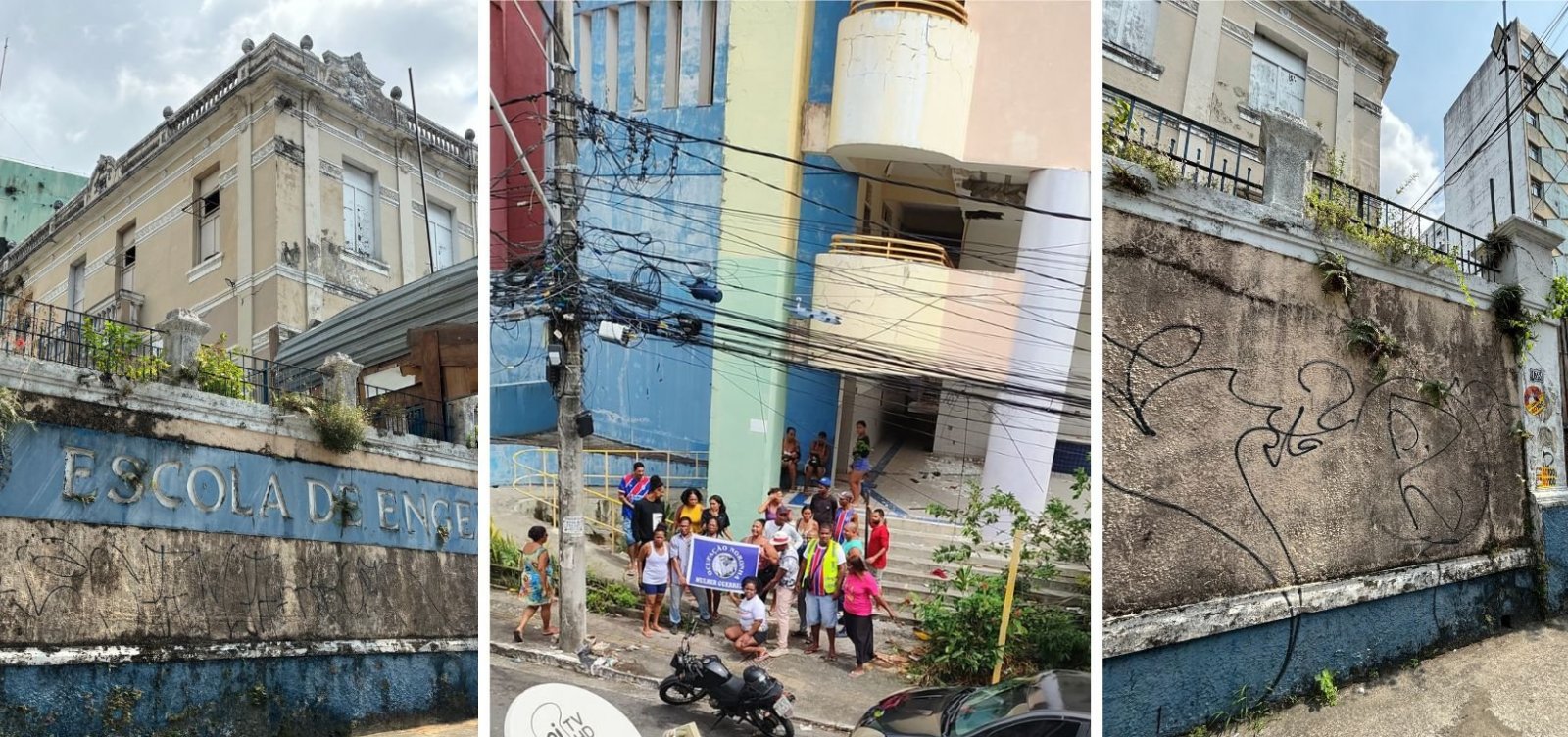 Após denúncias de vandalismo, grupo de mães ocupa antiga Escola de Eletromecânica da Bahia