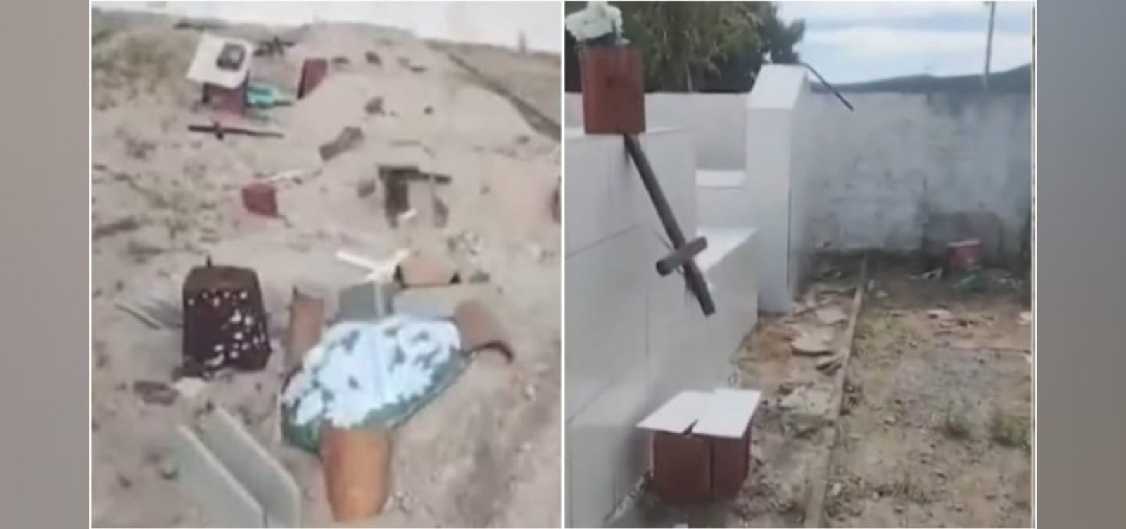 Cemitério é invadido e tem túmulos vandalizados na Bahia