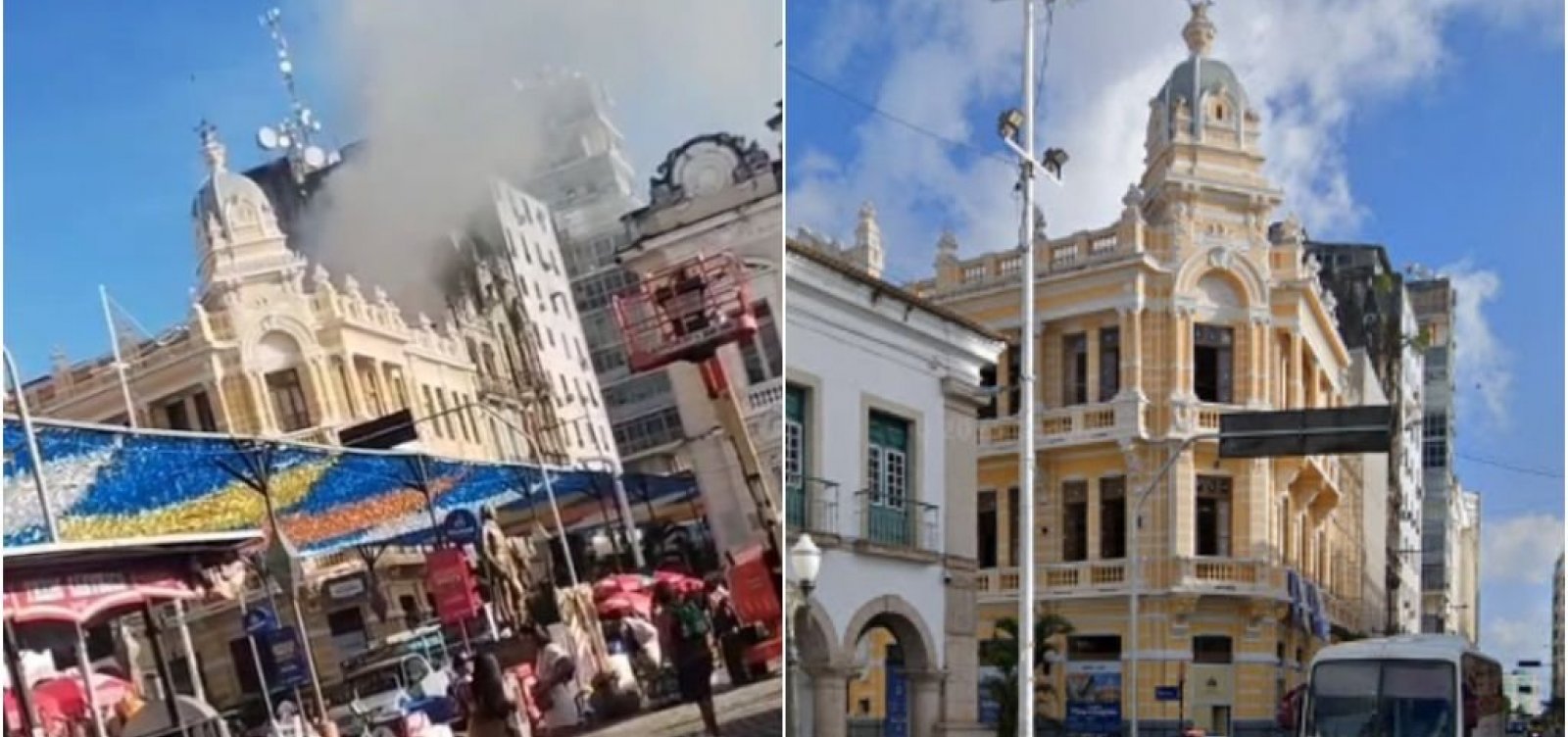 Princípio de incêndio atinge Palacete Tira Chapéu no Centro Histórico de Salvador