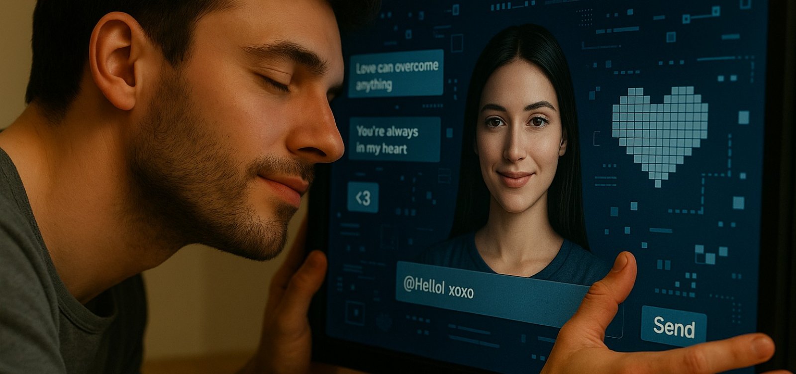 Amor em pixels: Inteligência Artificial avança como substituta das relações humanas