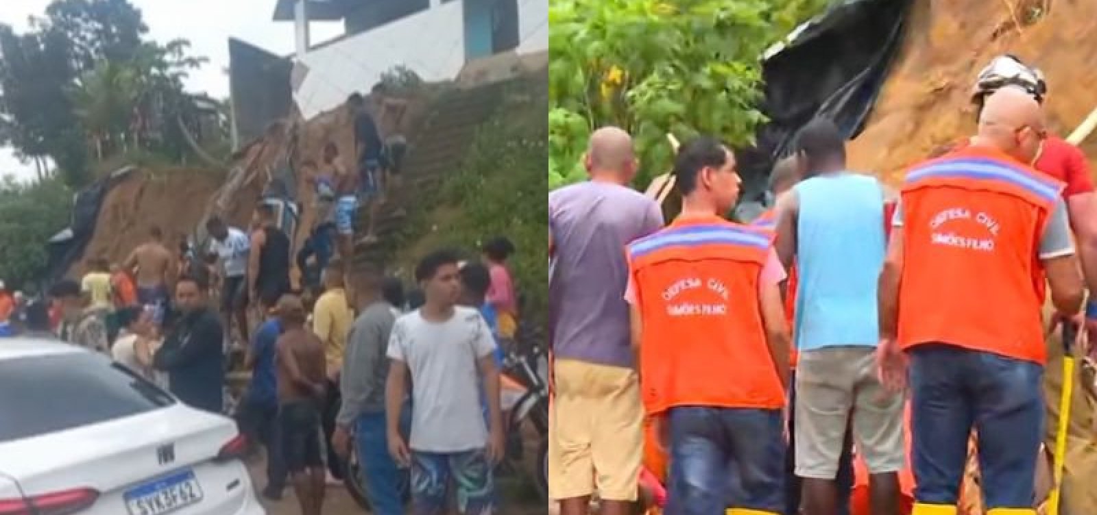 Homem fica soterrado após casa desabar em Simões Filho