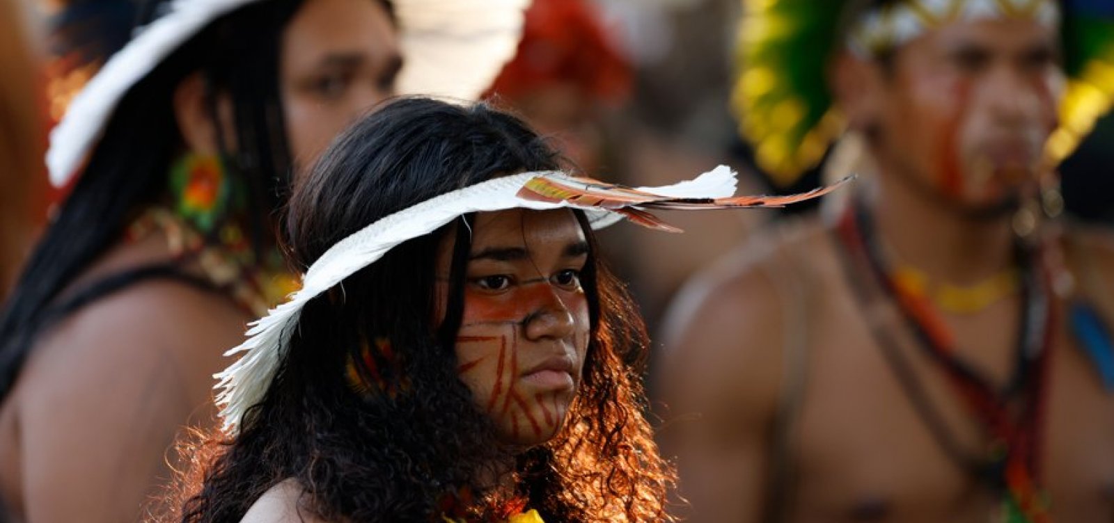 Indígenas Tupinambá protestam em Museu no Rio pela devolução do Manto Sagrado à Bahia
