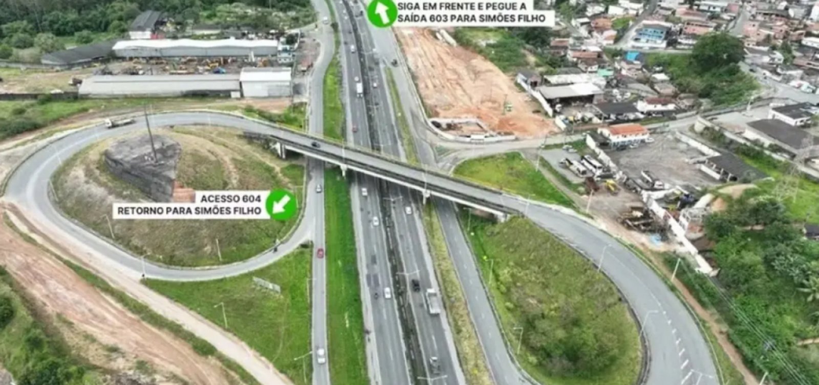 Acesso a Simões Filho pela BA-093 será alterado a partir desta segunda