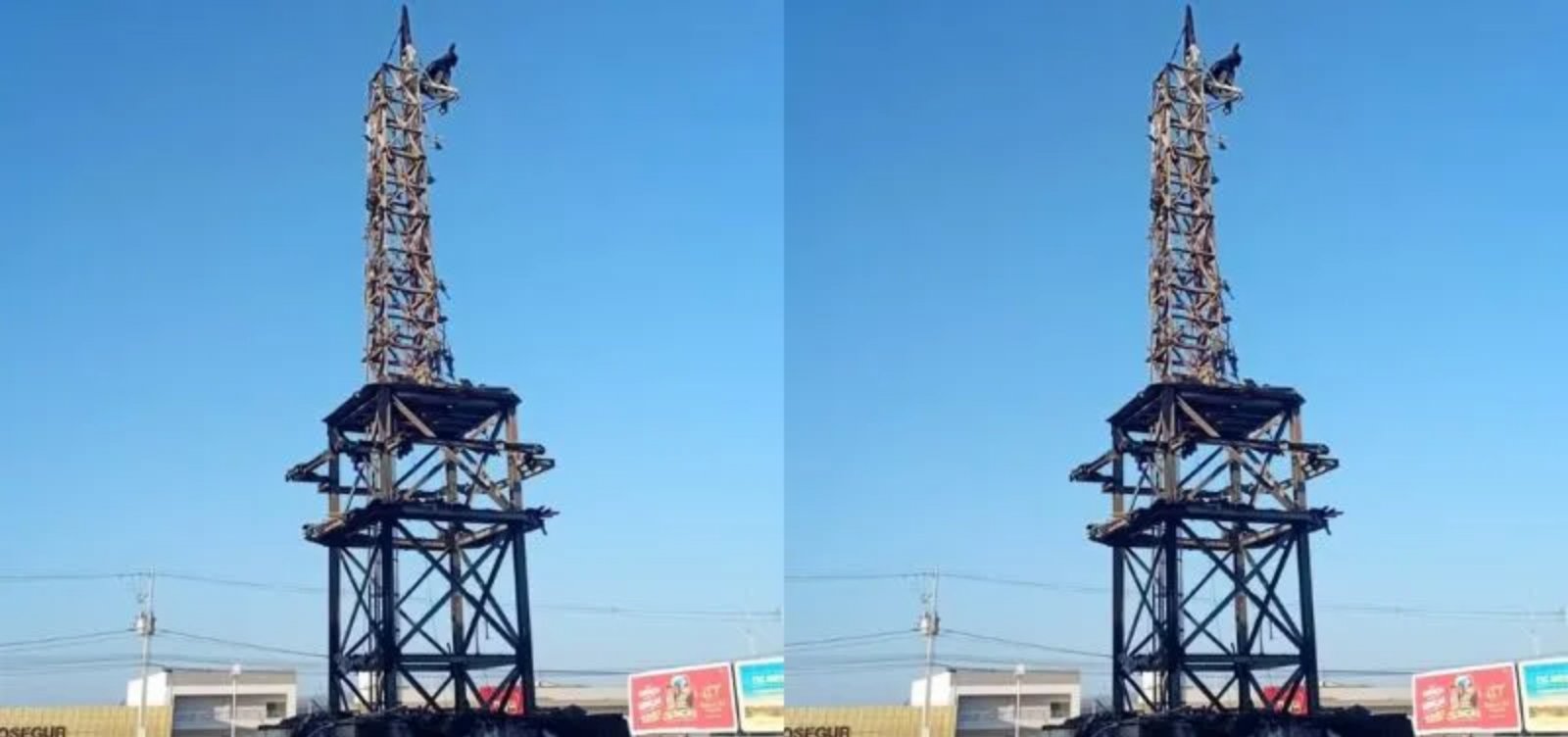 Estátua em frente à Havan é incendiada em Petrolina