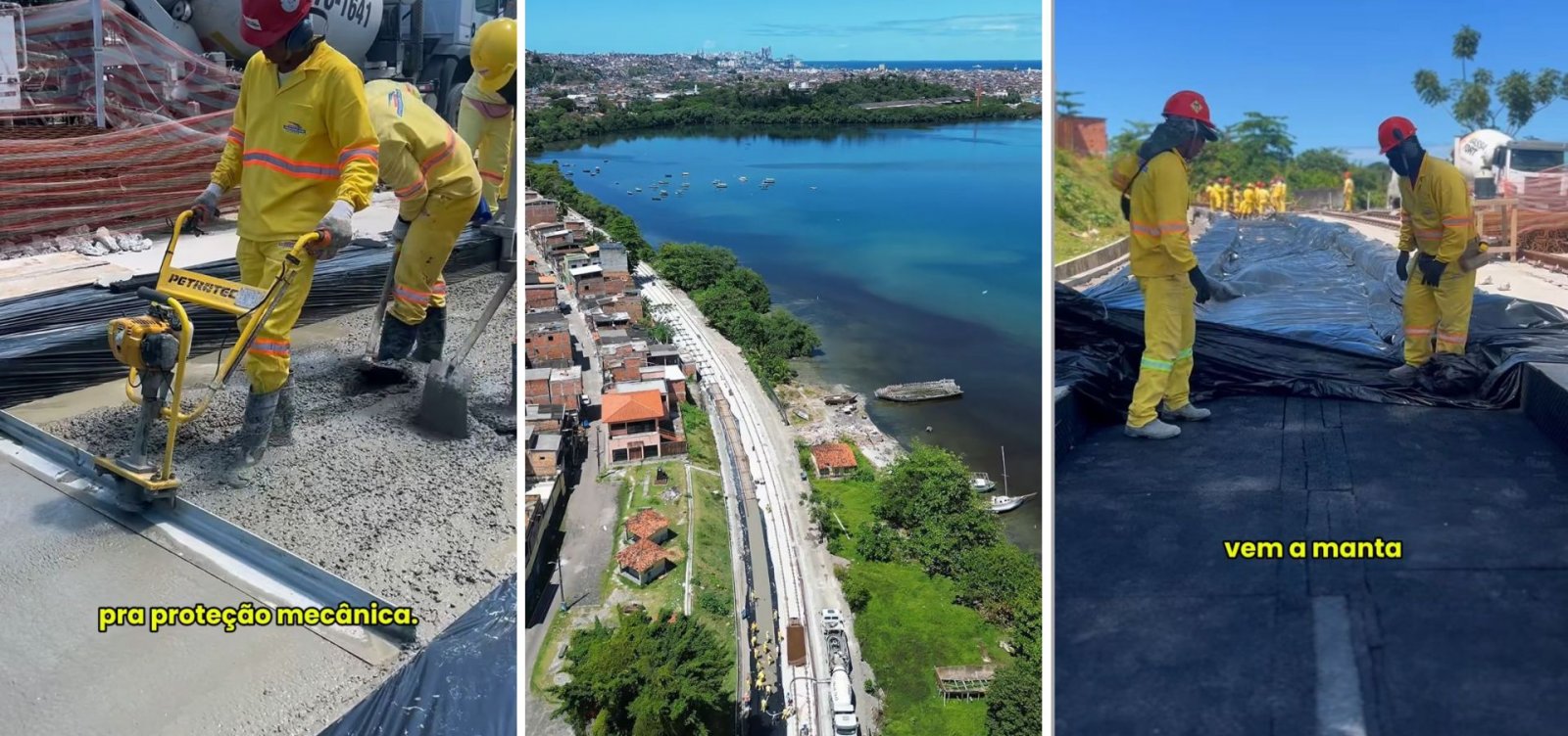 VLT de Salvador utiliza mais de 115 mil pneus reciclados em nova etapa das obras