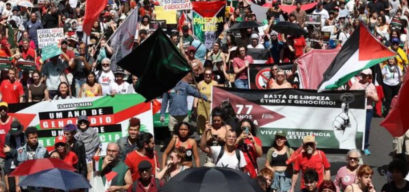 Ato pede libertação de brasileiros detidos por Israel durante ação humanitária