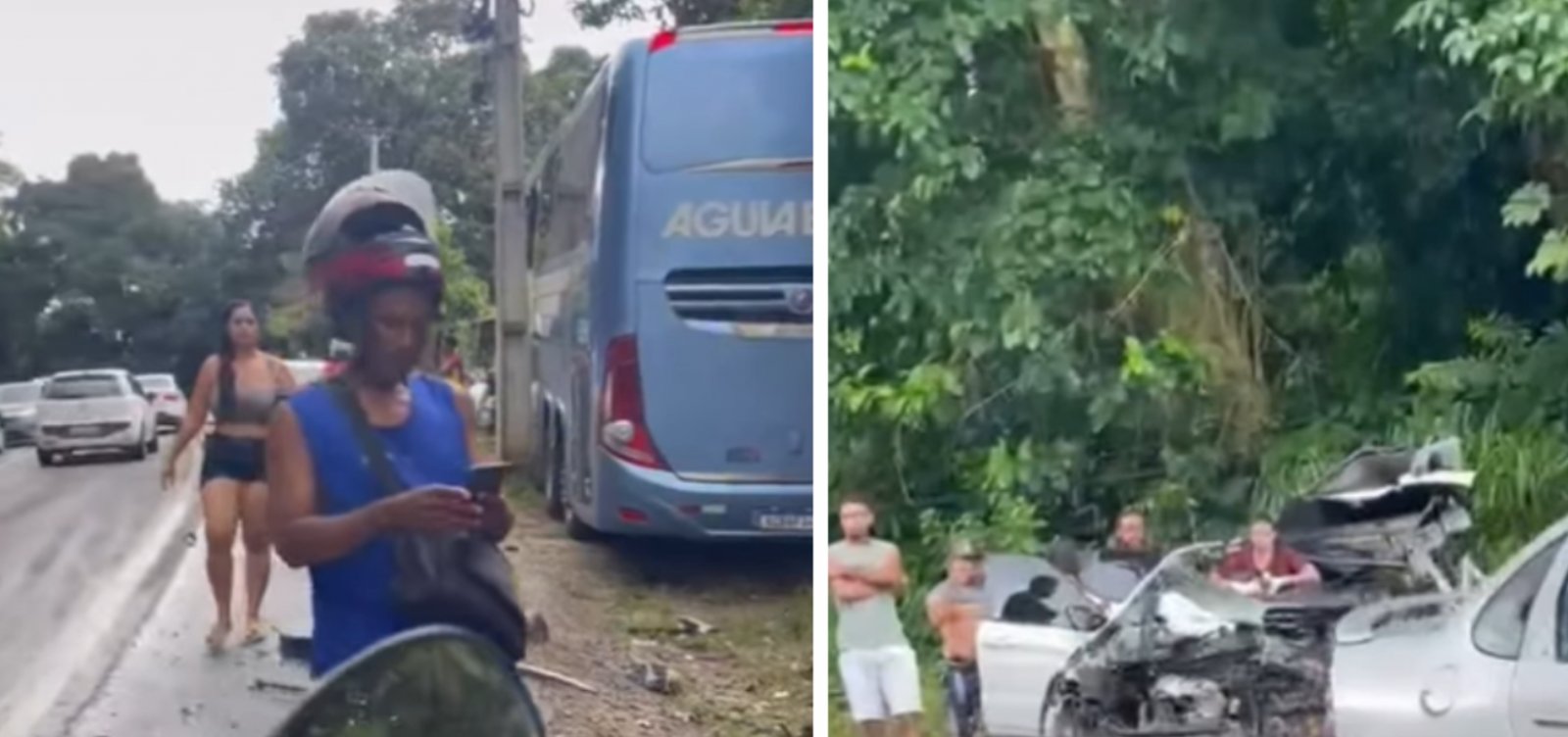 Colisão entre carro e ônibus deixa uma pessoa morta e outra ferida na BR-415 em Ilhéus