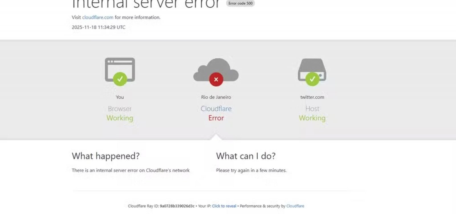 Sites, X, ChatGPT e Cloudflare têm instabilidade nesta terça-feira