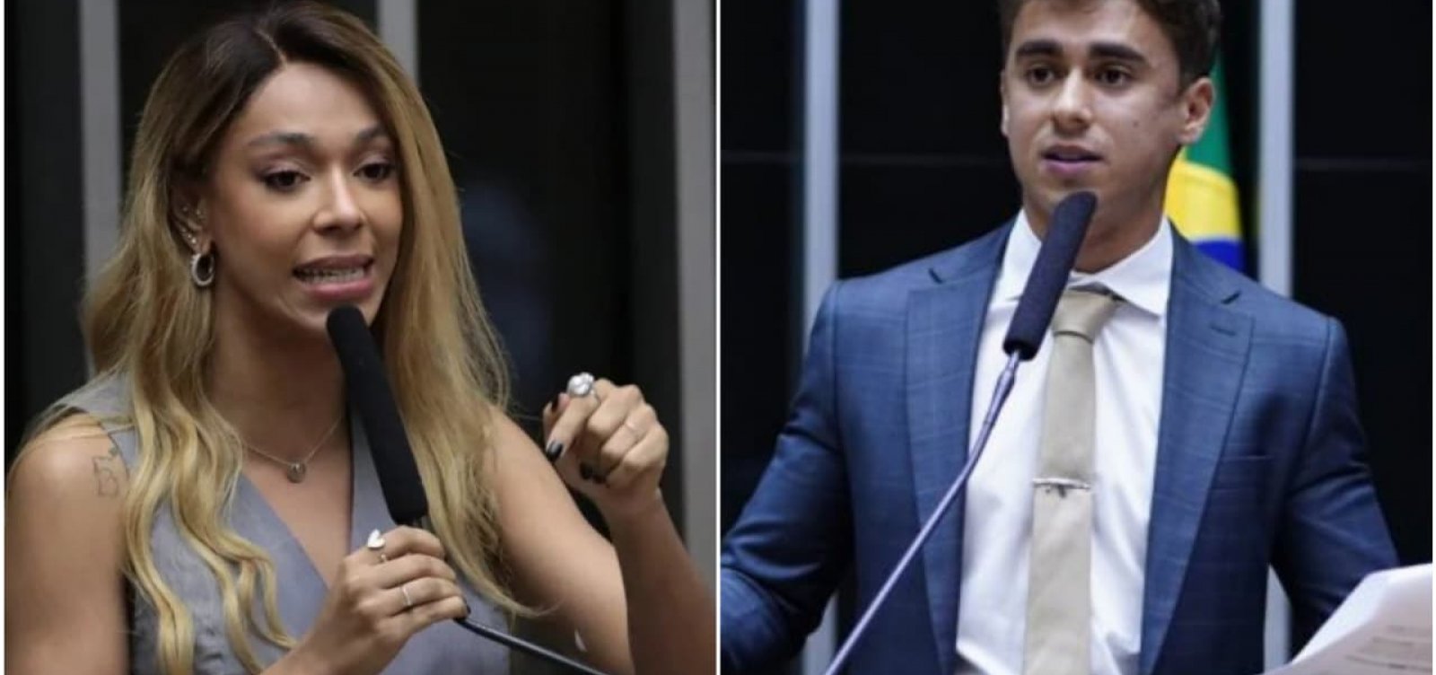 Erika Hilton denuncia Nikolas ao STF por violar regra em visita a Bolsonaro