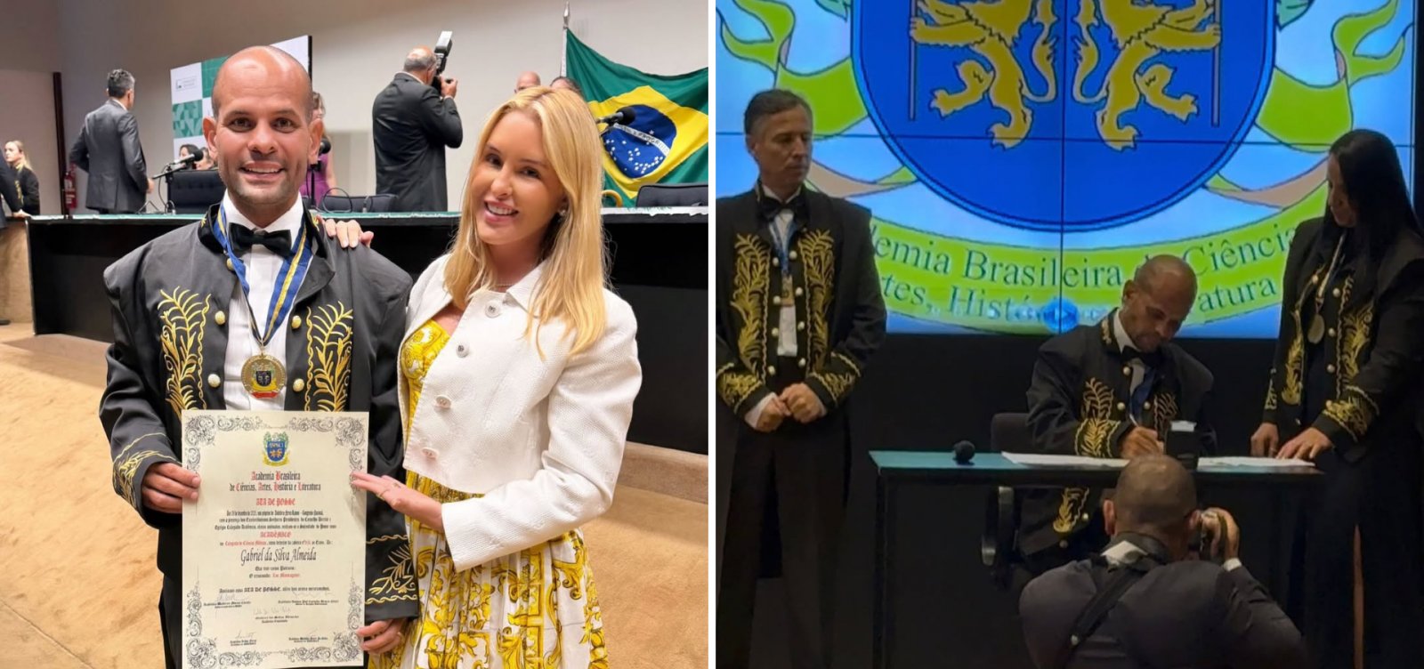 Após ser alvo da PF, Gabriel Almeida toma posse na Academia Brasileira de Ciências, Artes, História e Literatura