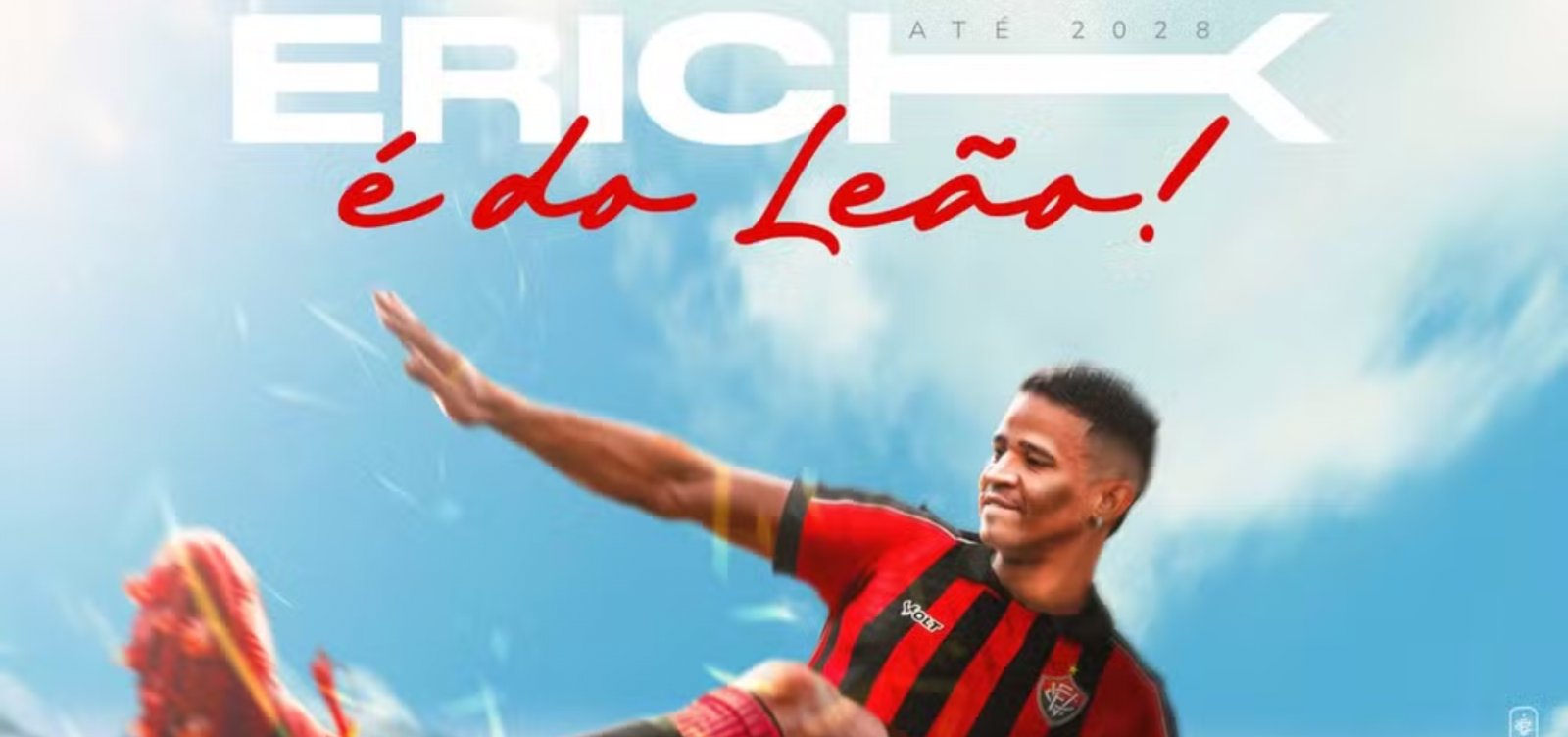 7 milhões: Vitória oficializa compra do atacante Erick