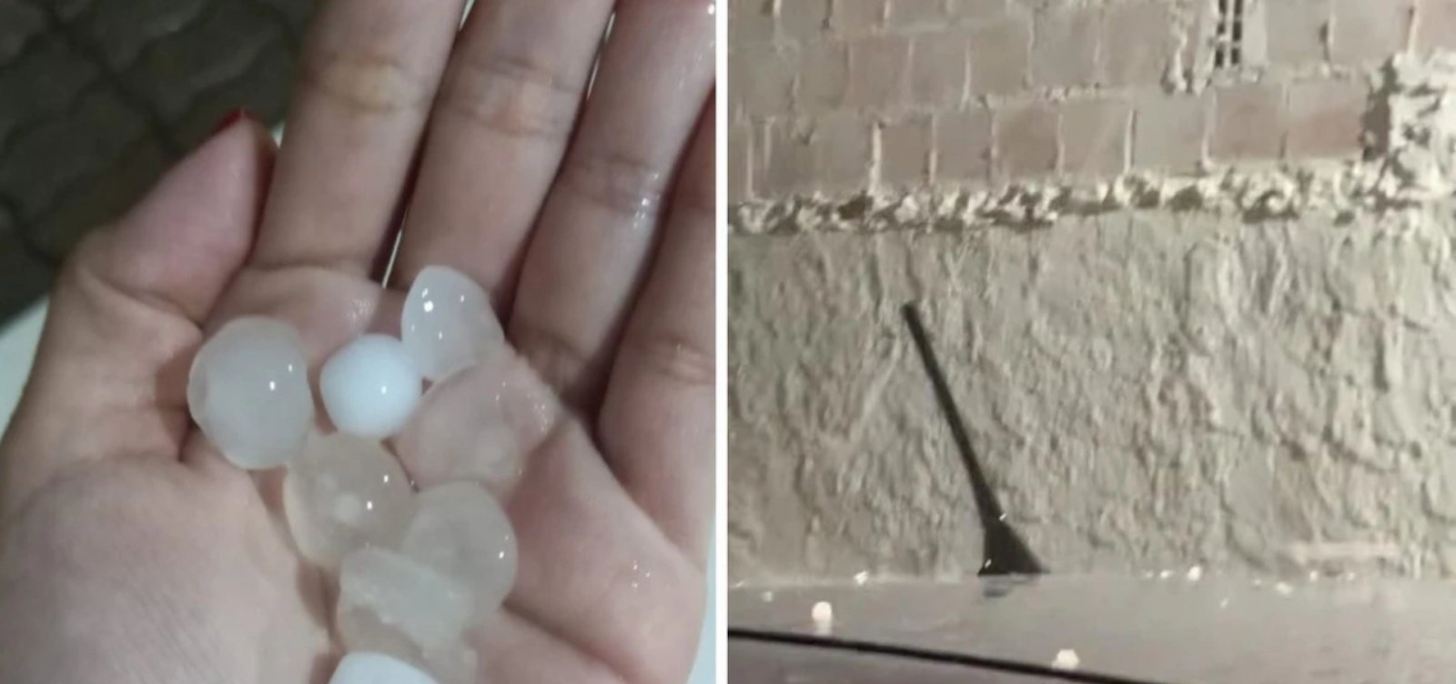 Chuva de granizo atinge Xique-Xique, na Bahia 