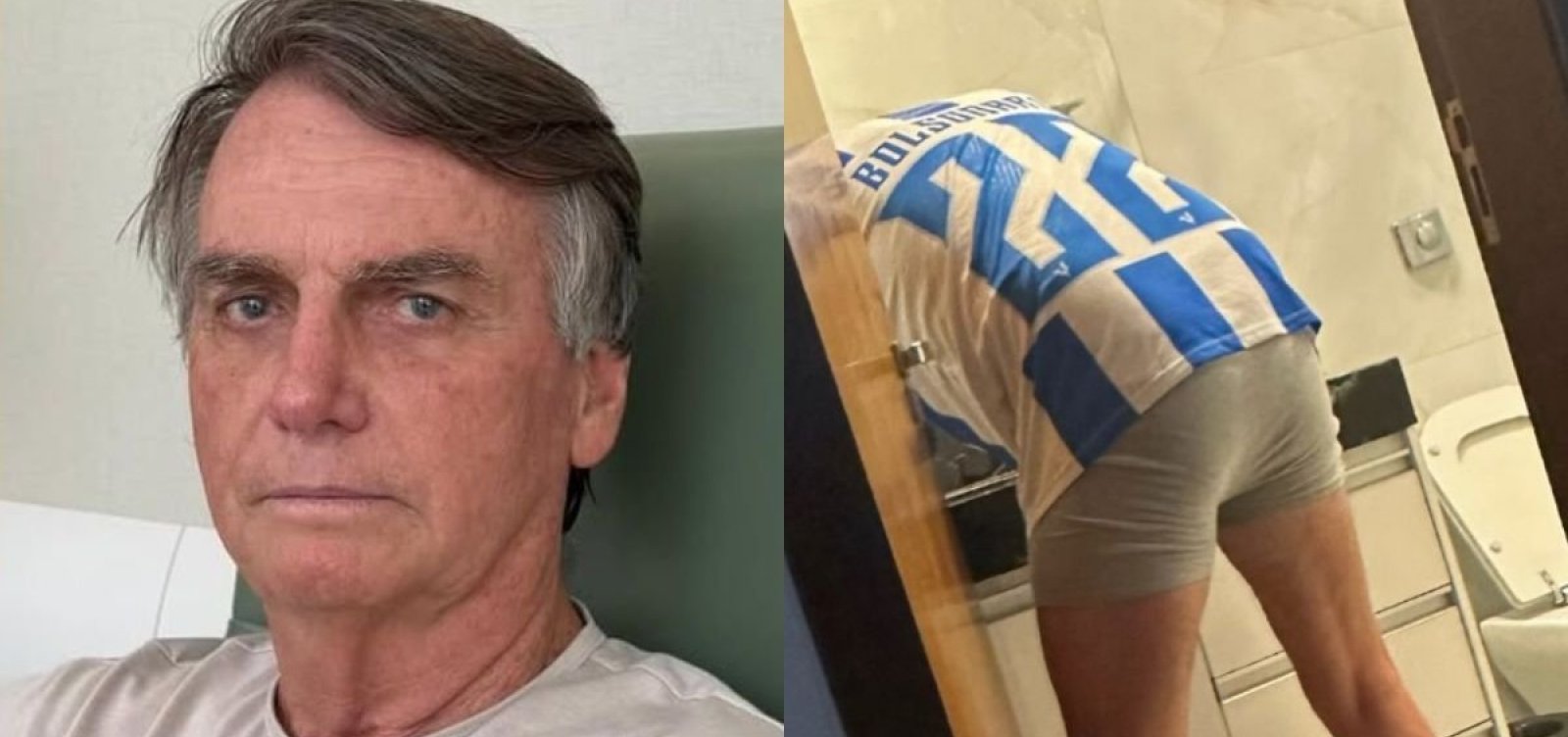 Carlos publica foto de Bolsonaro de cueca e relata agravamento do estado de saúde
