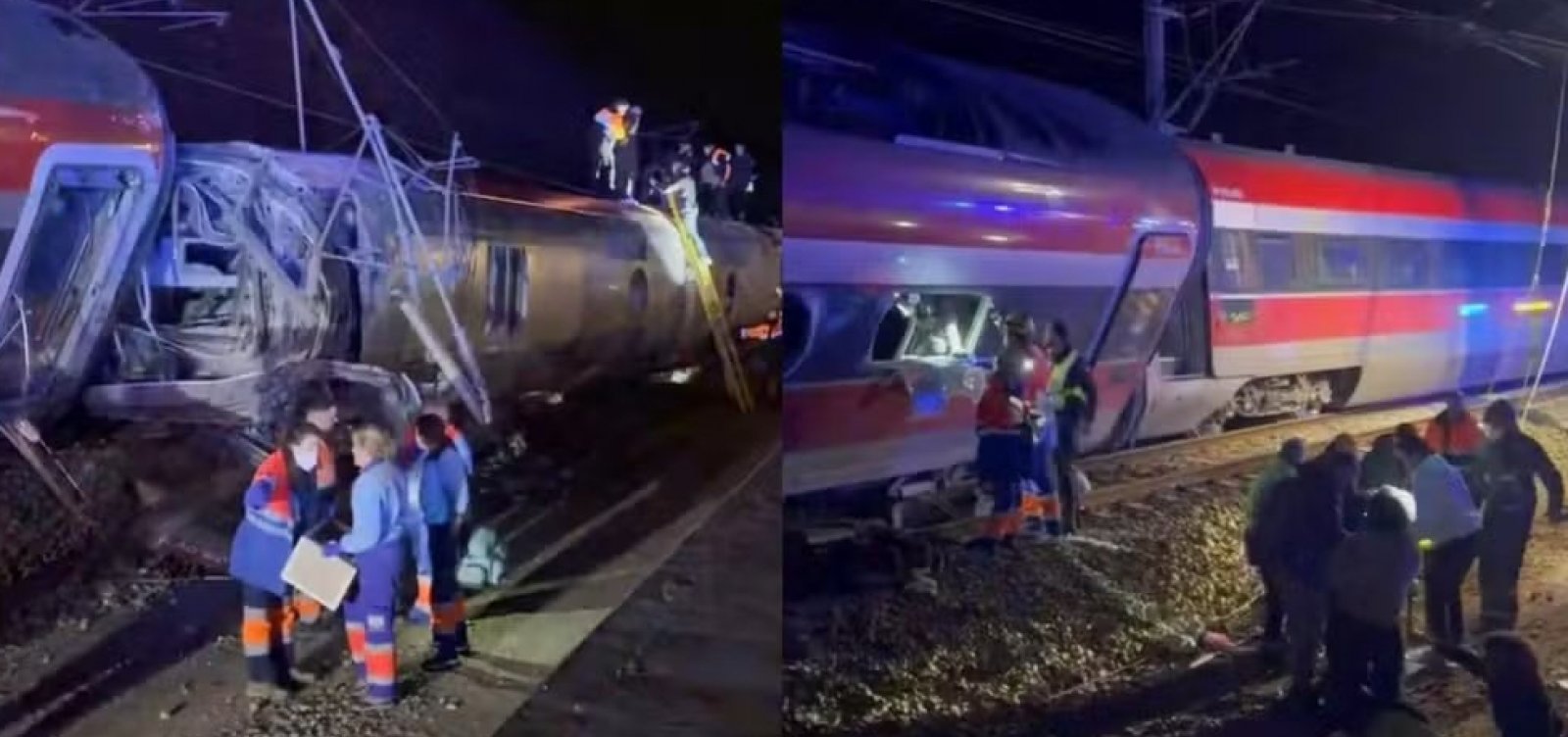 Dos trens descarrilam e deixam mortos na Espanha