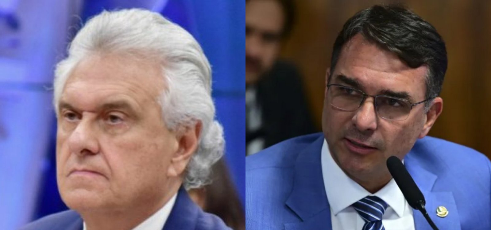 Caiado e Flávio Bolsonaro discutem mudança partidária e estratégia eleitoral para 2026