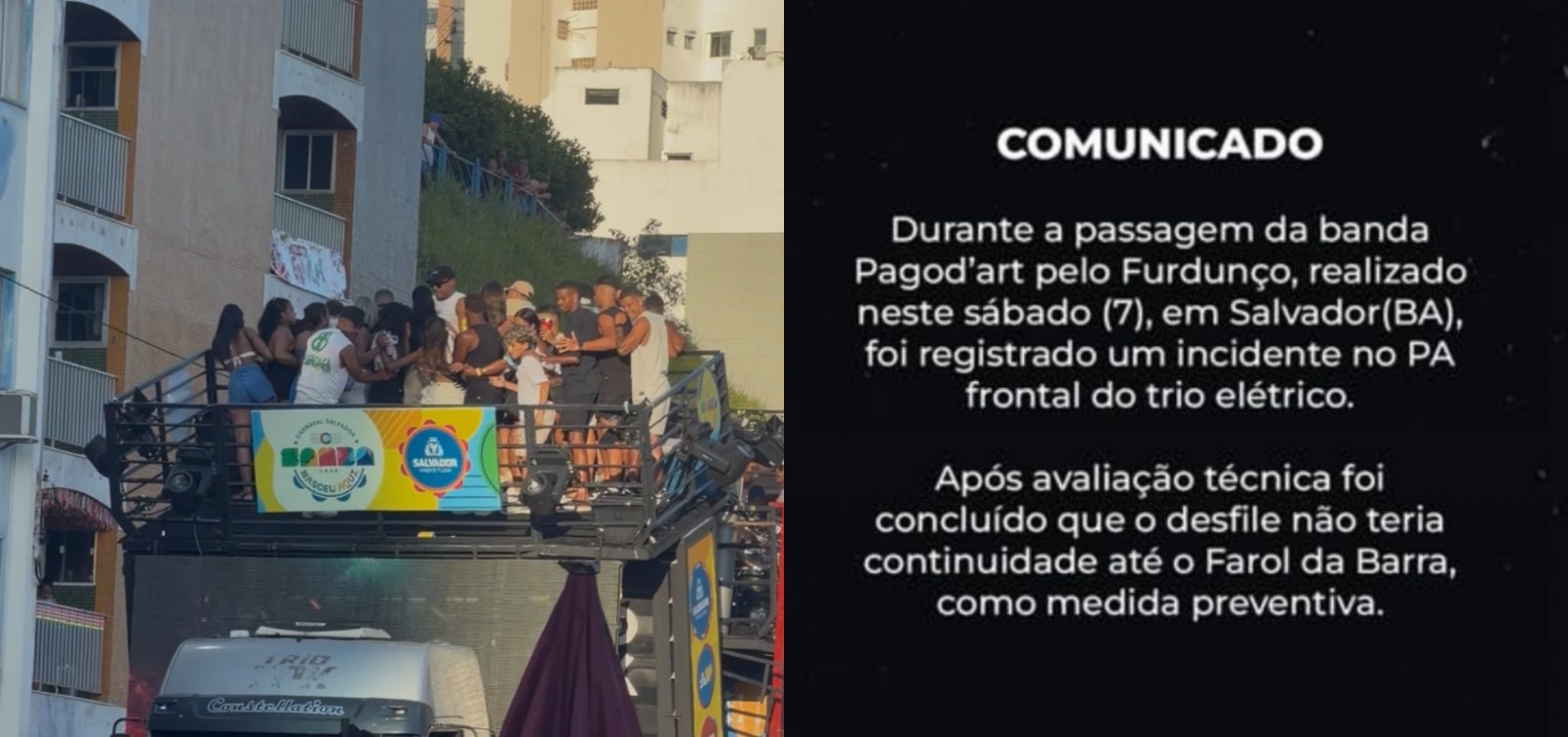 Após problema em trio, Pagod’art cancela apresentação no Furdunço