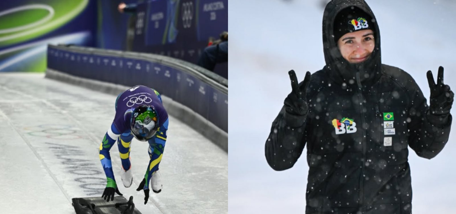 Brasileira alcança melhor marca do Brasil na prova de gelo dos Jogos de Inverno