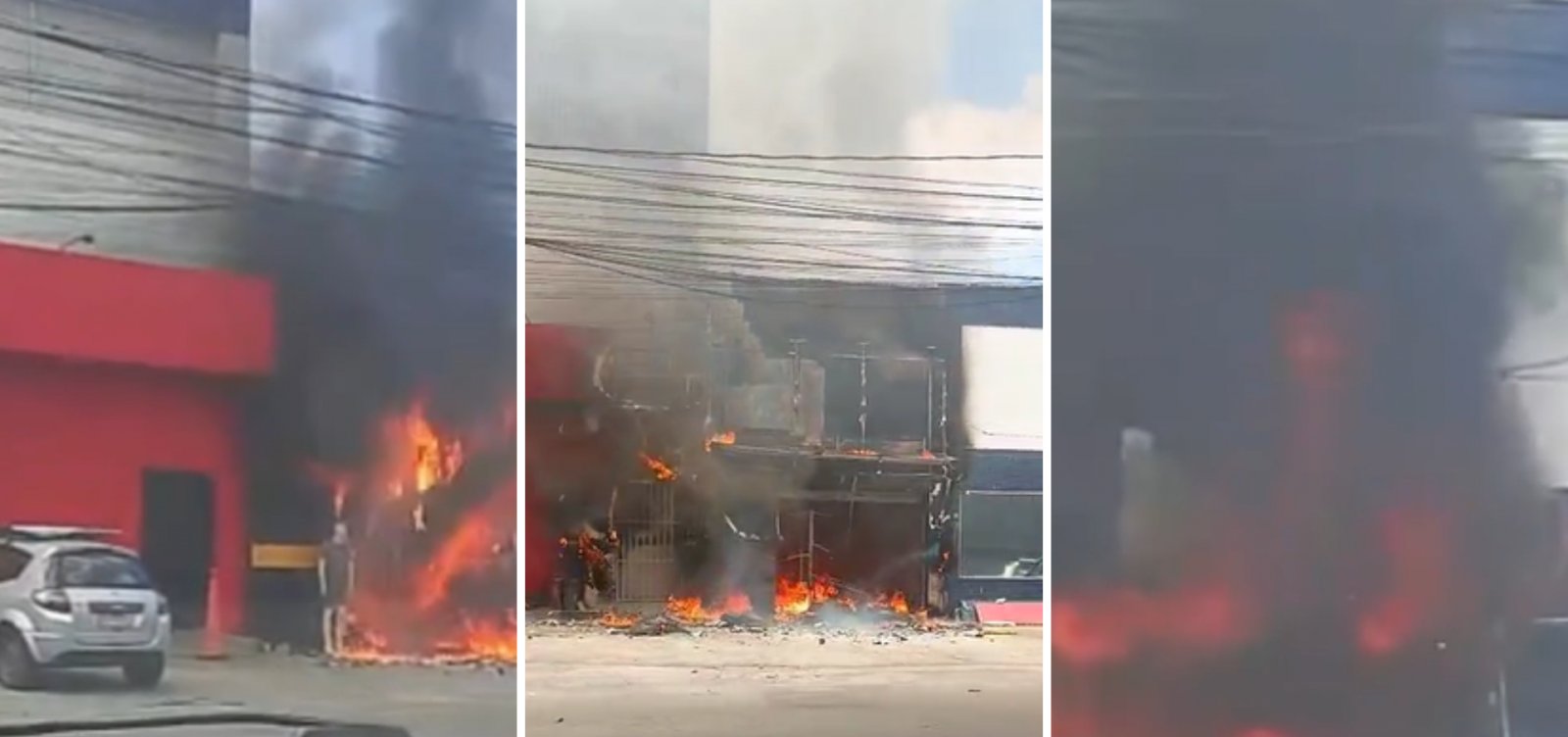 Incêndio destrói loja de roupas na Av. Caminho de Areia, em Salvador