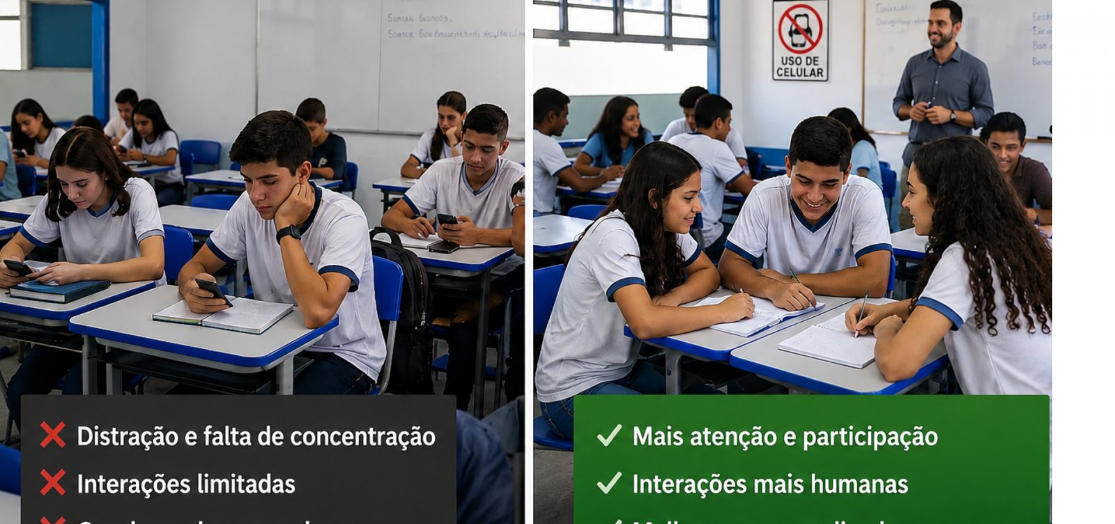 Um ano após restrição a celulares, escolas registram mais interação e menos tensão